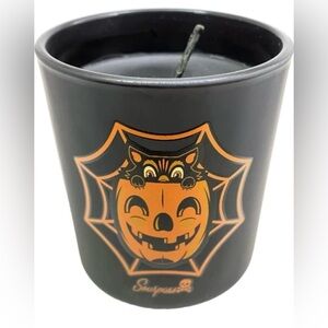 Sourpuss Halloween Soy Wax Goth Candle Pumpkin Black Cedar & Juniper Scented 5oz